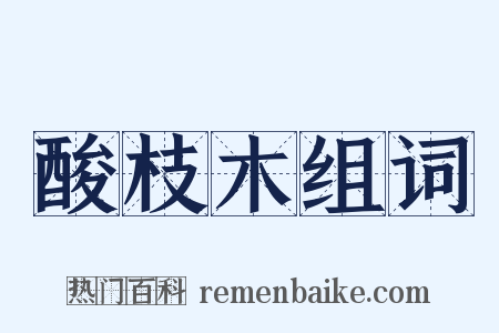酸枝木组词是什么意思的图片